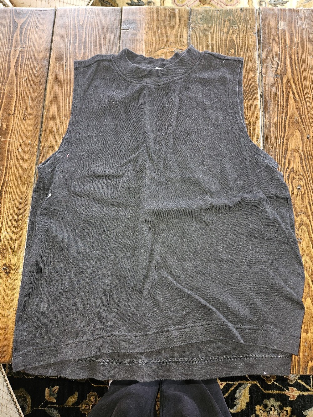 Sleeveless Black Knit Top Pact Small
